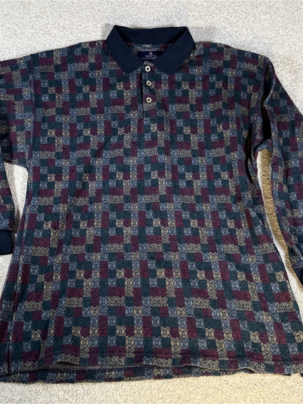 Vintage Nino Cerruti Sport Men’s Rugby Style Polo Shirt Size XL
